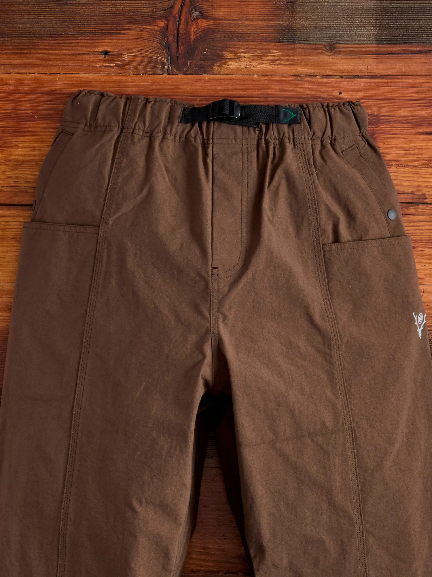 Nylon Oxford Belted C.S Pant in Brown