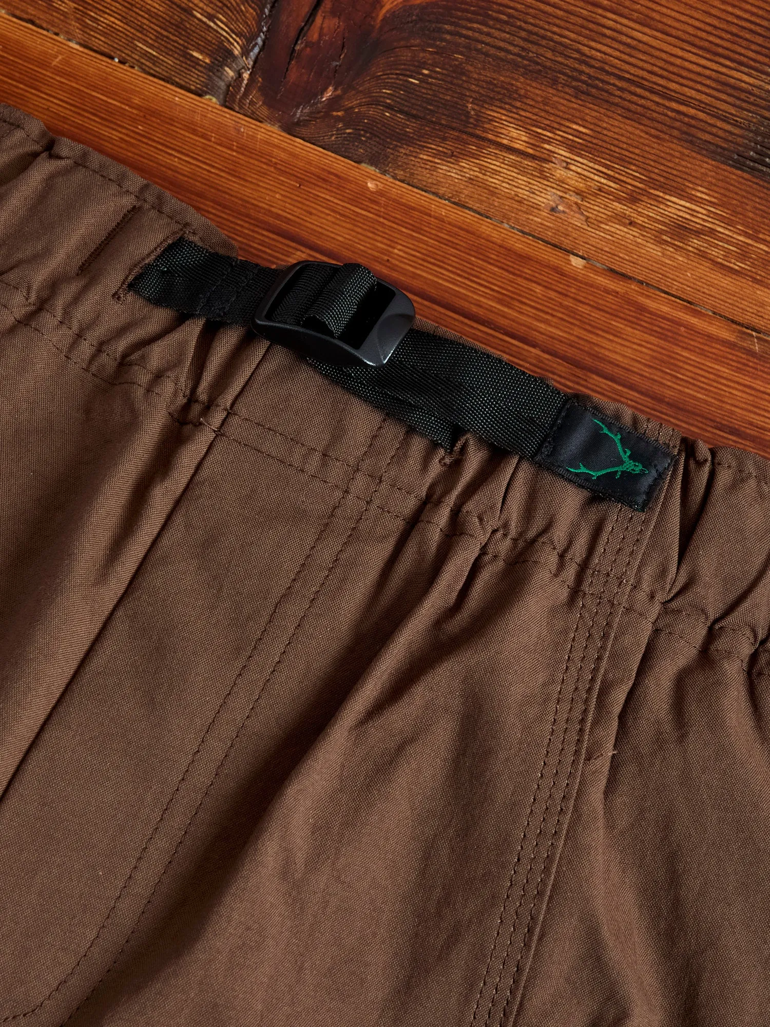 Nylon Oxford Belted C.S Pant in Brown