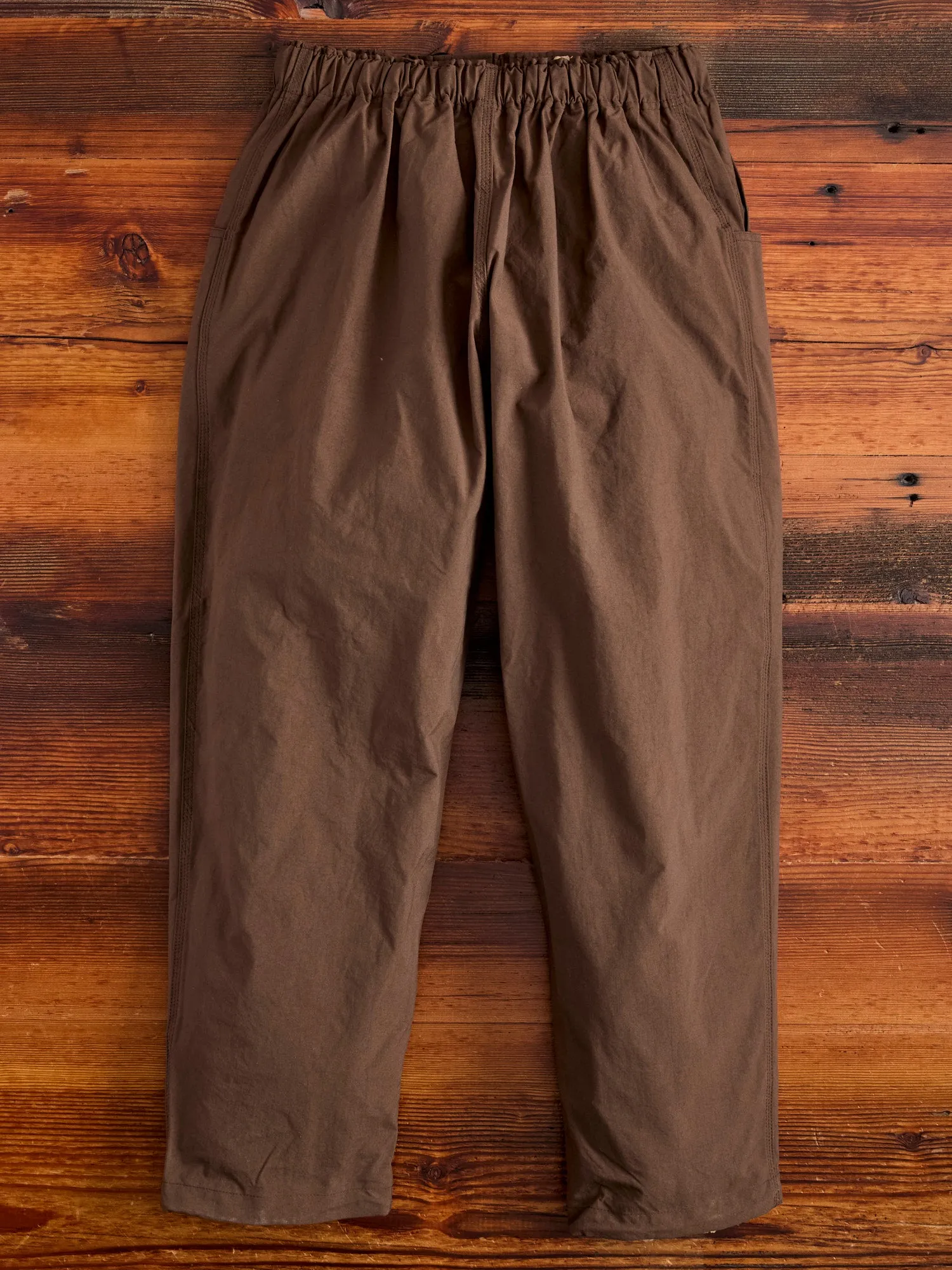 Nylon Oxford Belted C.S Pant in Brown