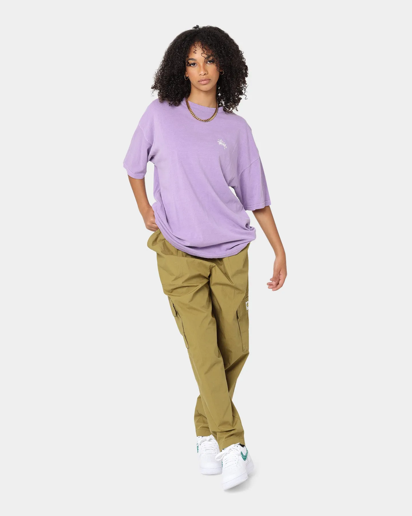 OBEY Women's Sunny Poplin Cargo Pants Olive Oil