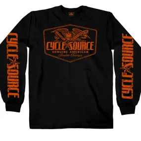 Official Cycle Source Magazine CSM2010 Men’s Eagle Black Long Sleeve Black Shirt