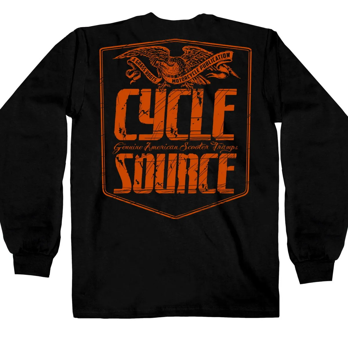 Official Cycle Source Magazine CSM2010 Men’s Eagle Black Long Sleeve Black Shirt