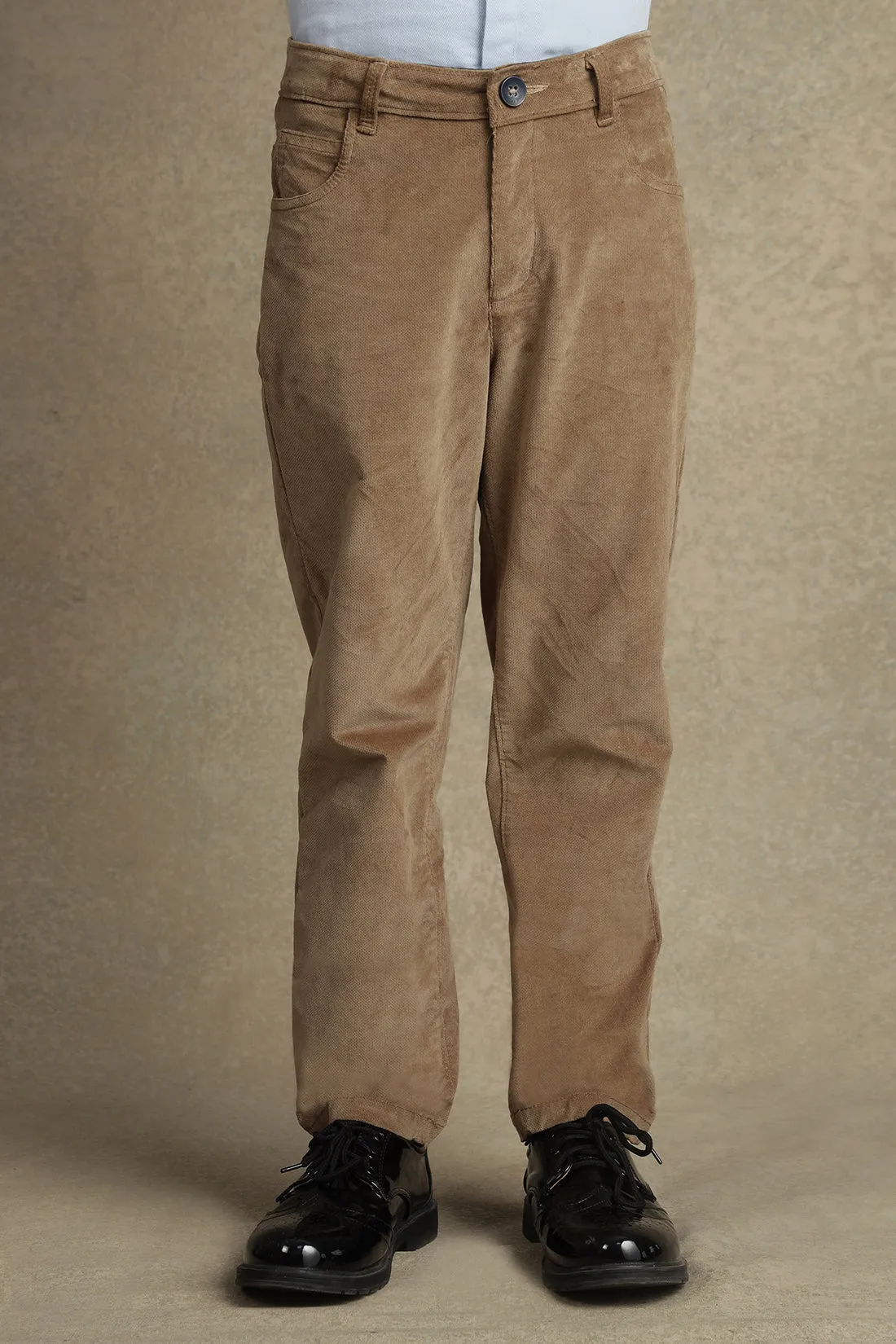 One Friday Kids Boys Camel Coloured Regular fit Trouser