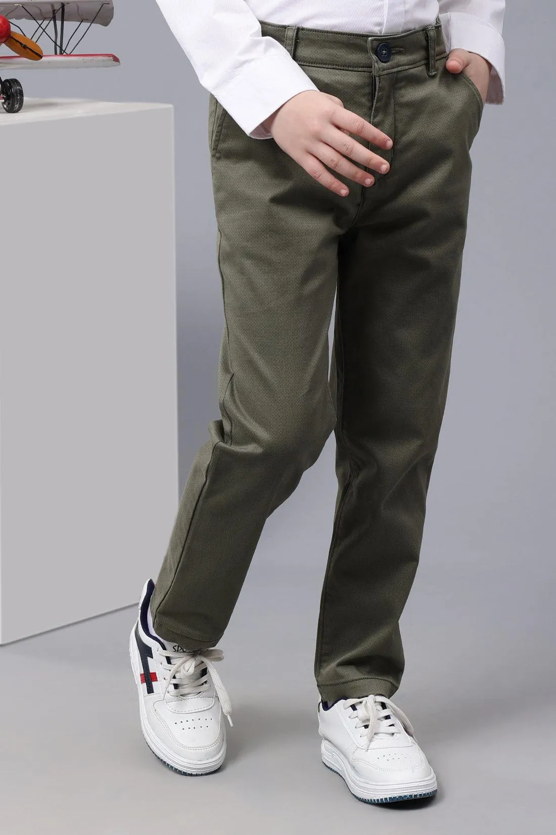 One Friday Kids Boys Cotton Grey Trouser