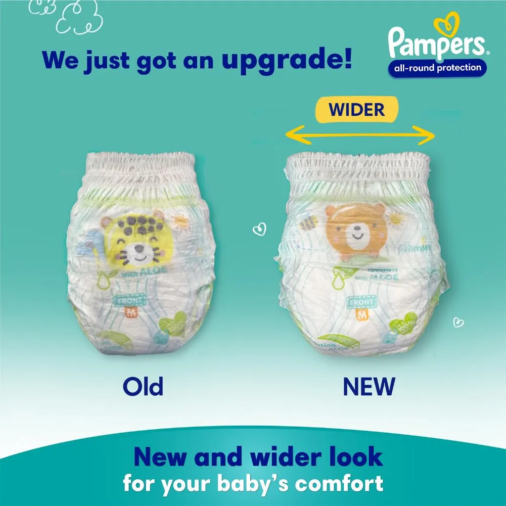 Pampers All round Protection Pants, Large size baby Diapers, (L) 36 Count,9-14 kg Lotion with Aloe Vera