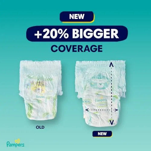 Pampers All round Protection Pants Style Baby Diapers, XXX-Large (XXXL) Size, 22 Count, Anti Rash Blanket, Lotion with Aloe Vera, 17  kgs Diapers