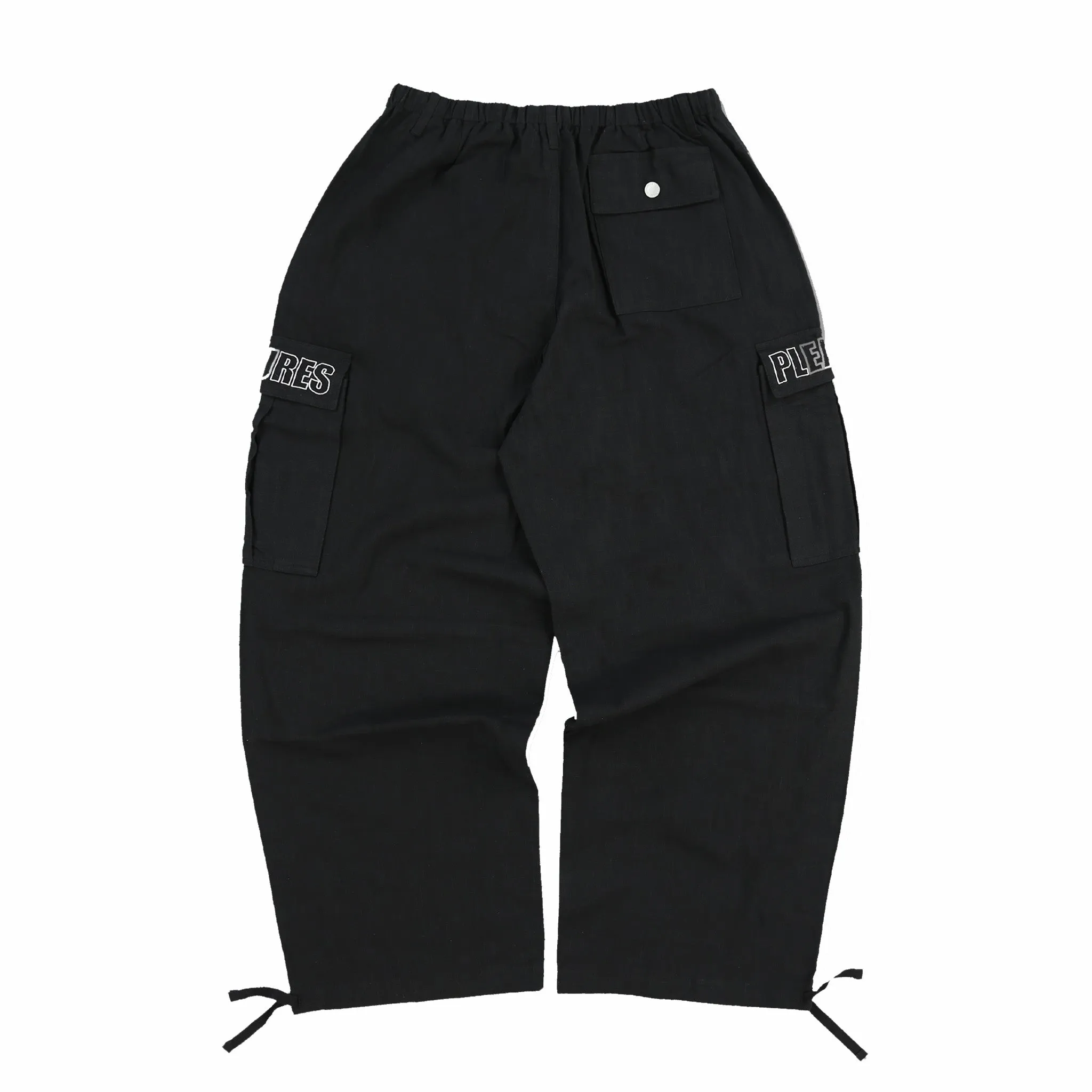 Pleasures Visitor Wide Cargo Pants (Black)