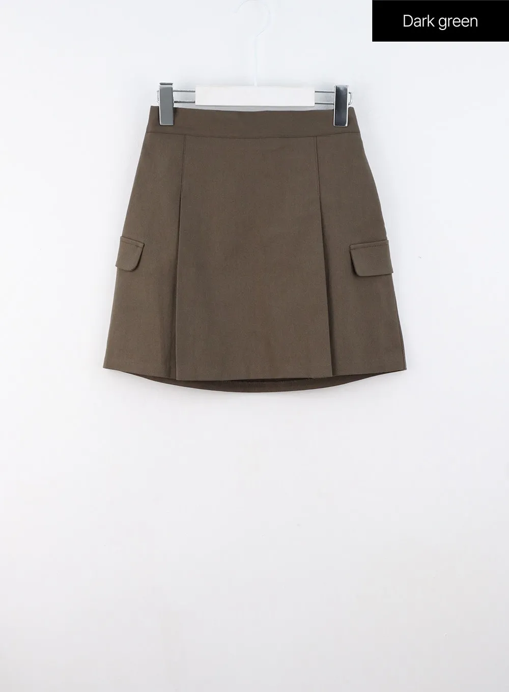 Pleated Cargo Mini Skirt OS315