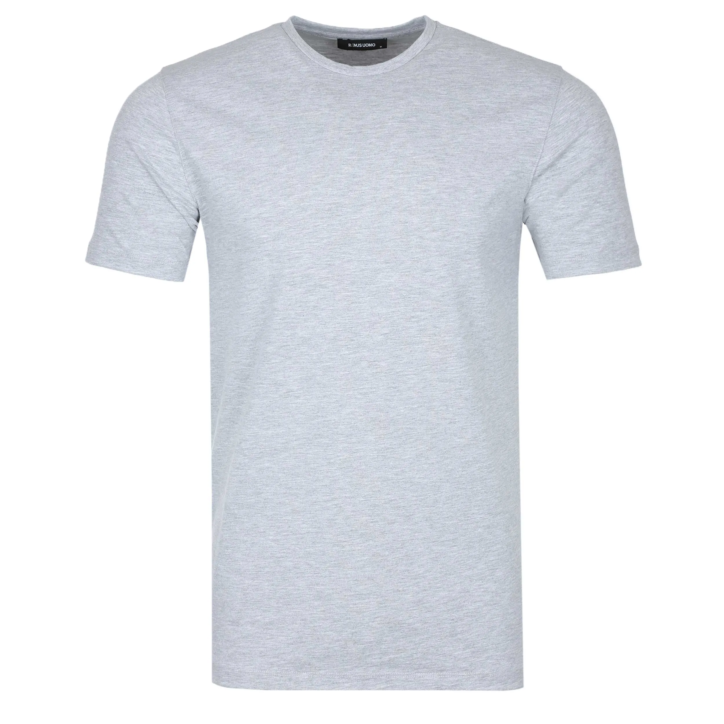 Remus Uomo Basic Crew Neck T Shirt in Grey