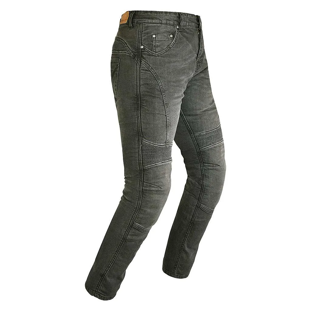 RIDERACT® Men's Motorcycle Jeans Grey Reinforced with Aramid Fiber