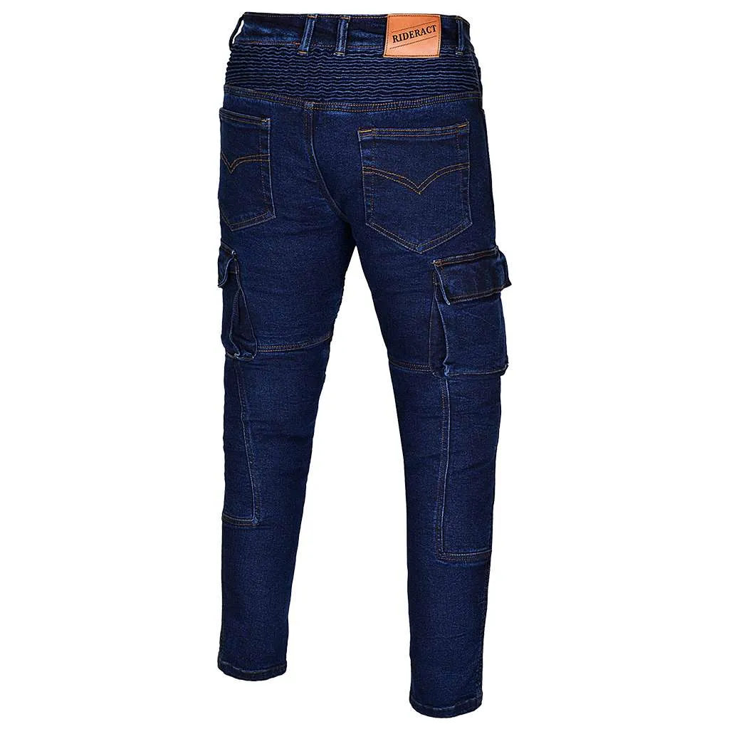 RIDERACT® Road Safe Cargo Jeans for Mens Reinforced with Aramid Fiber