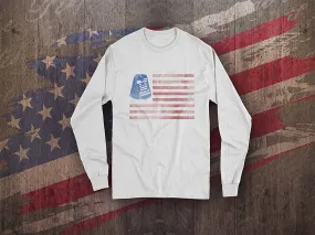 RoH American Flag with Logo Unisex Long Sleeve T-Shirt