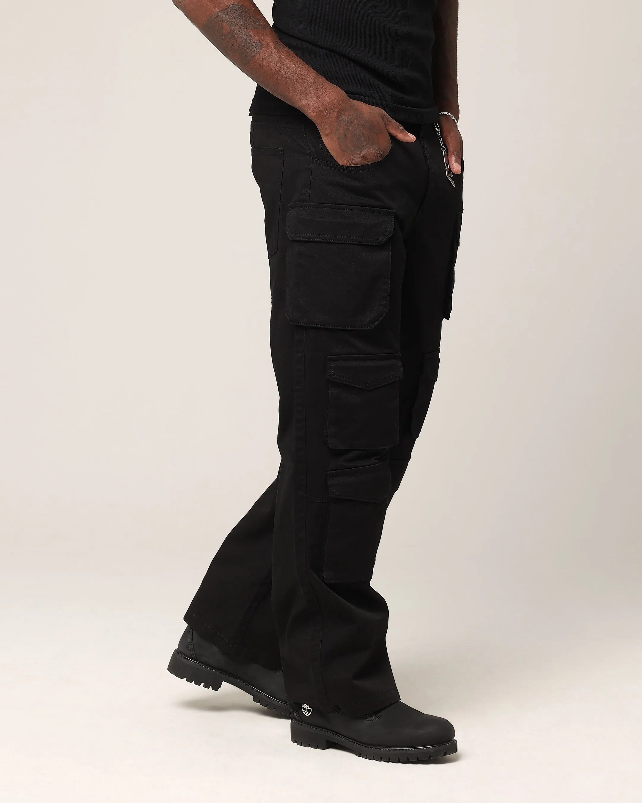 Saint Morta Baggy Cargo Pants Black