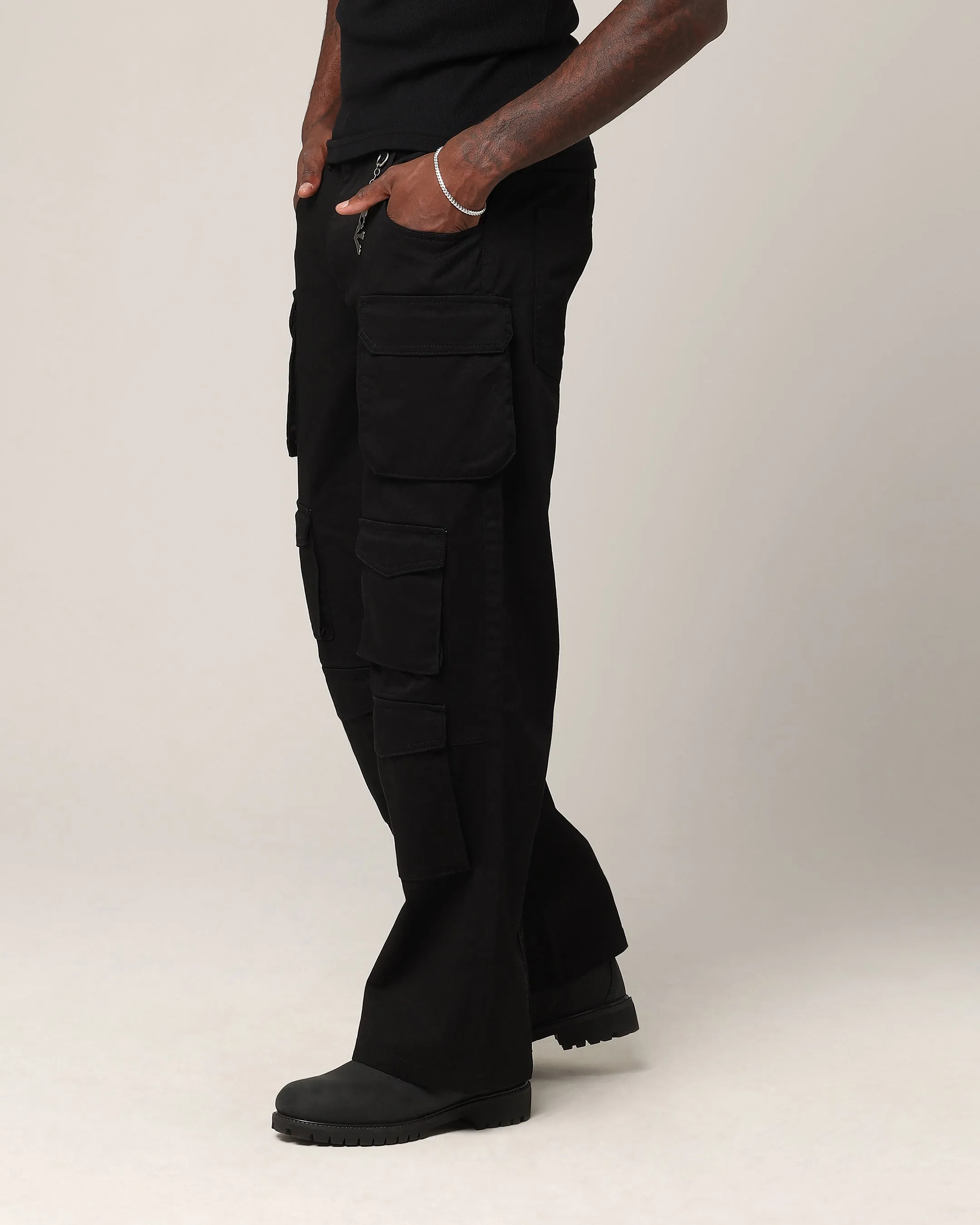 Saint Morta Baggy Cargo Pants Black