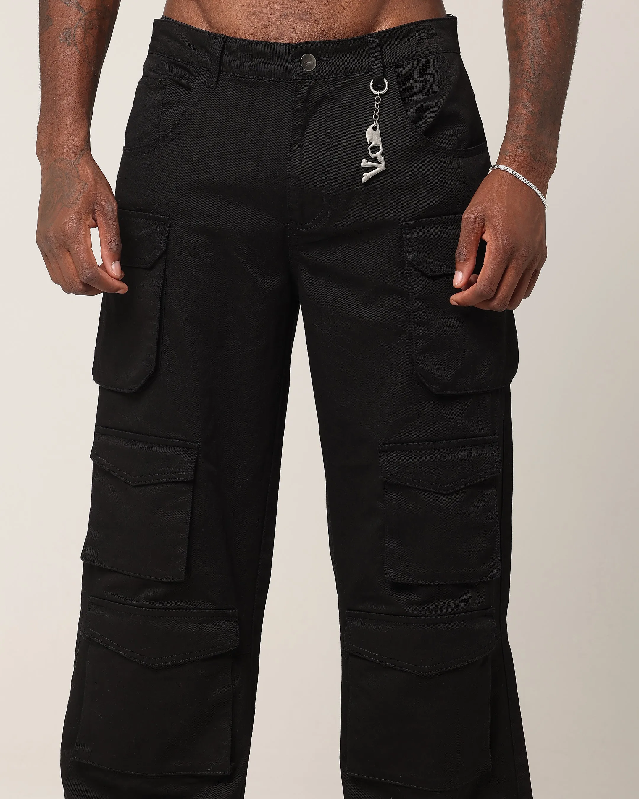 Saint Morta Baggy Cargo Pants Black