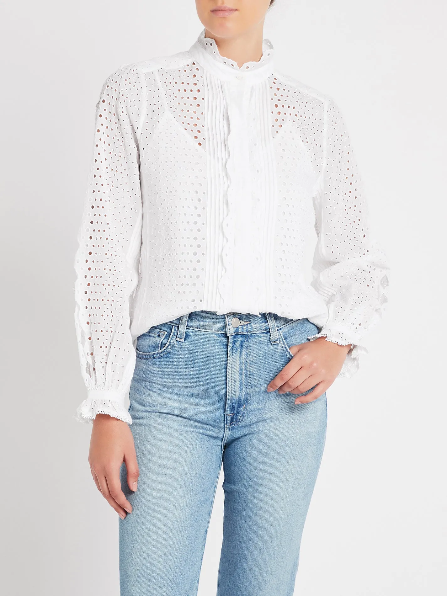 Scallop Button Down Shirt