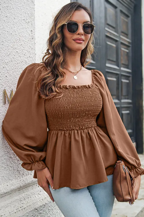 See You There Statement Sleeve Smocked Top - 6 Colors