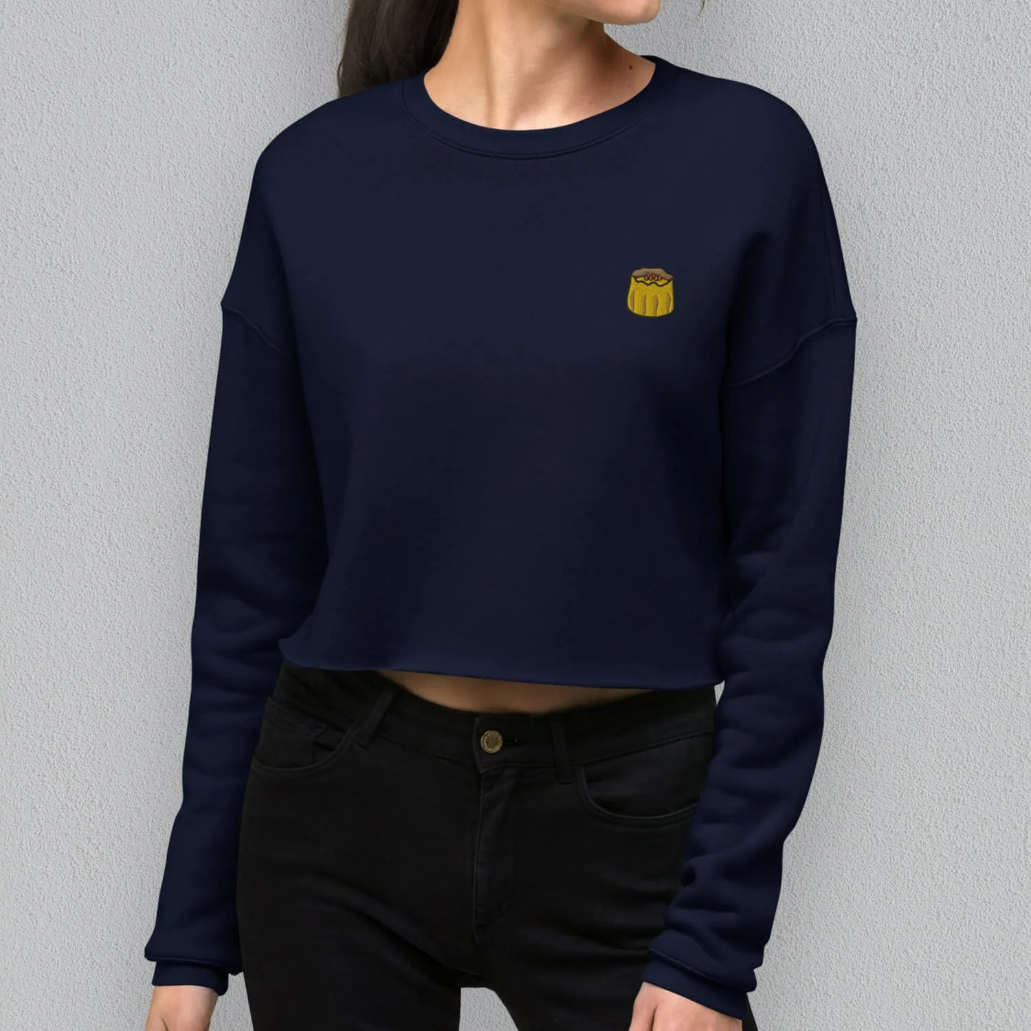 Shumai Embroidered Crop Sweatshirt