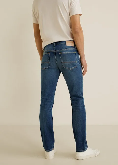 Slim Fit Dark Vintage Wash Tim Jeans