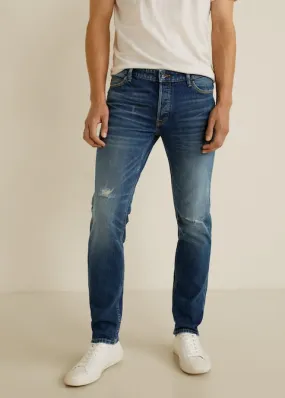 Slim Fit Dark Vintage Wash Tim Jeans