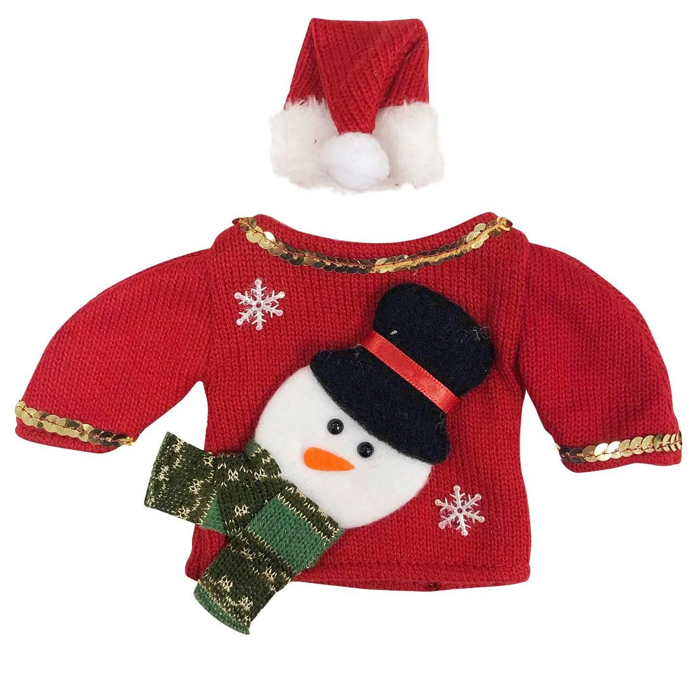 Snowman / Wine Bottle Cap & Sweater