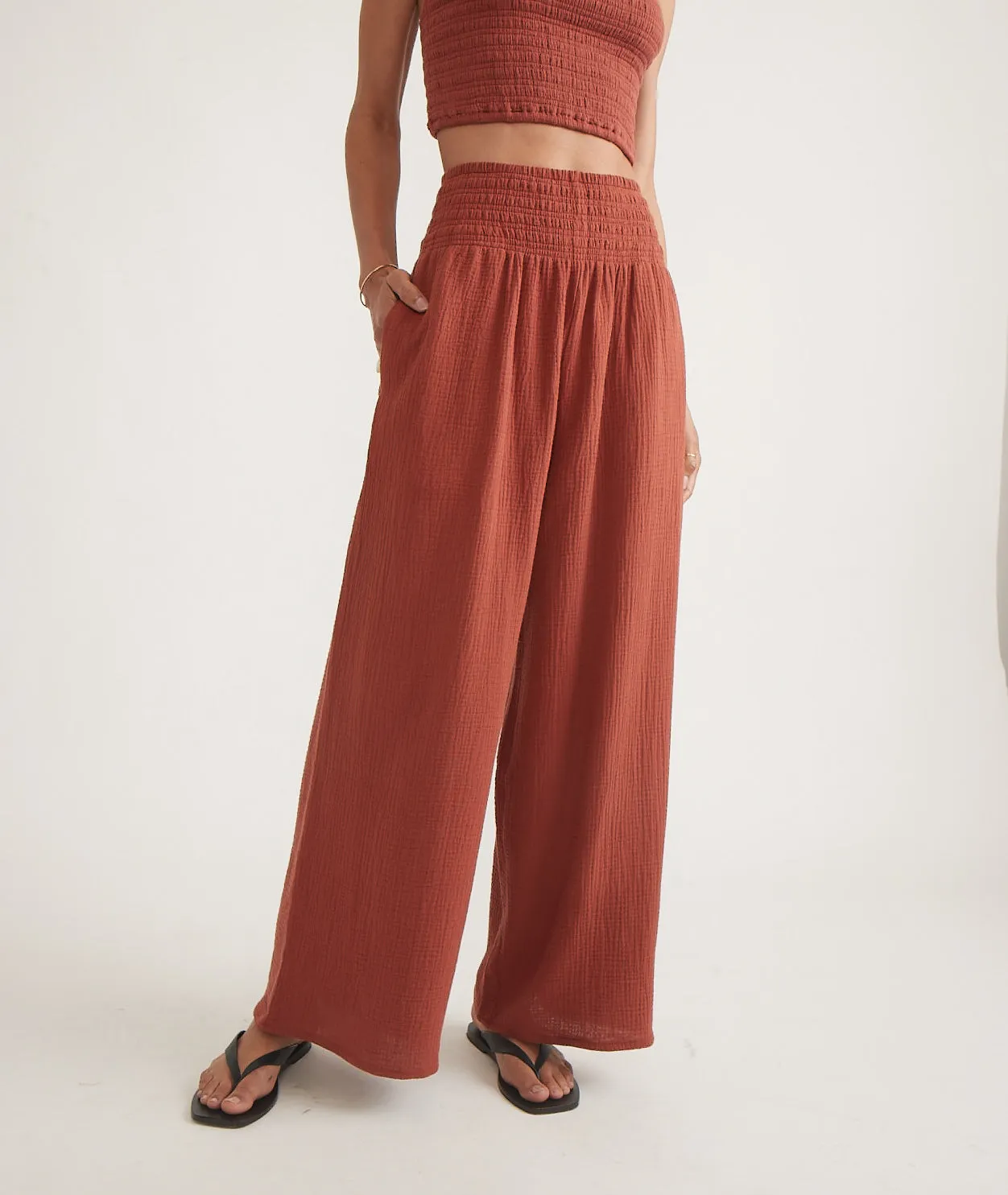 Sophia Double Cloth Palazzo Pant