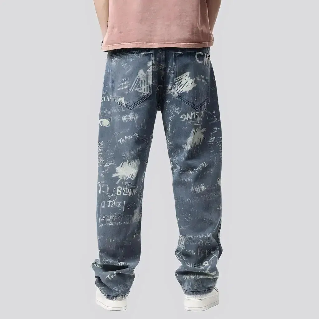 Street painted jeans
 for men