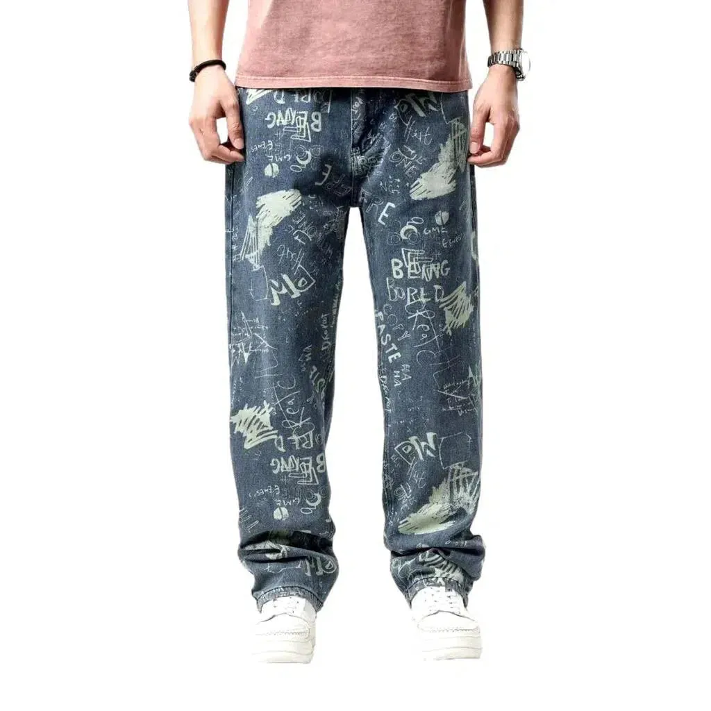 Street painted jeans
 for men