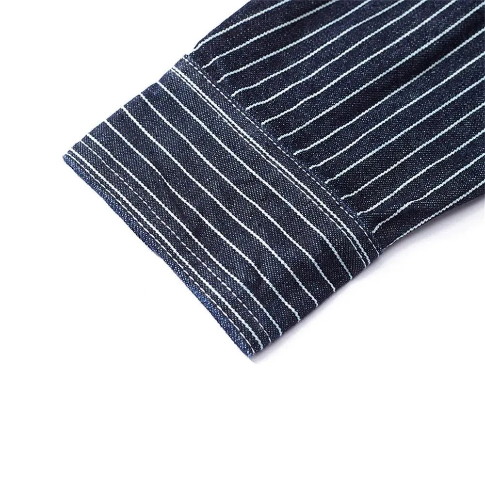 STRIPED LONG-SLEEVED DENIM SHIRT SAKAKAWEA