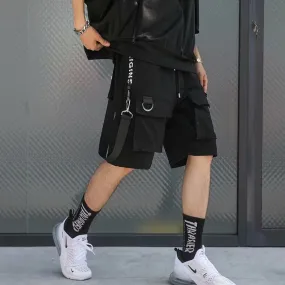 Summer Cargo Shorts Men Techwear Japanese Harajuku Fashion Streetwear Shorts for Male Joggers Hip Hop Pants Baggy Clothing