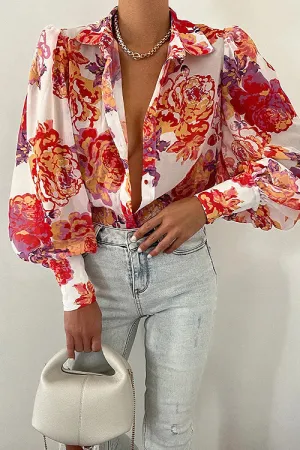 Sunny Side Of Life Floral Print Long Sleeve Top - 9 Colors