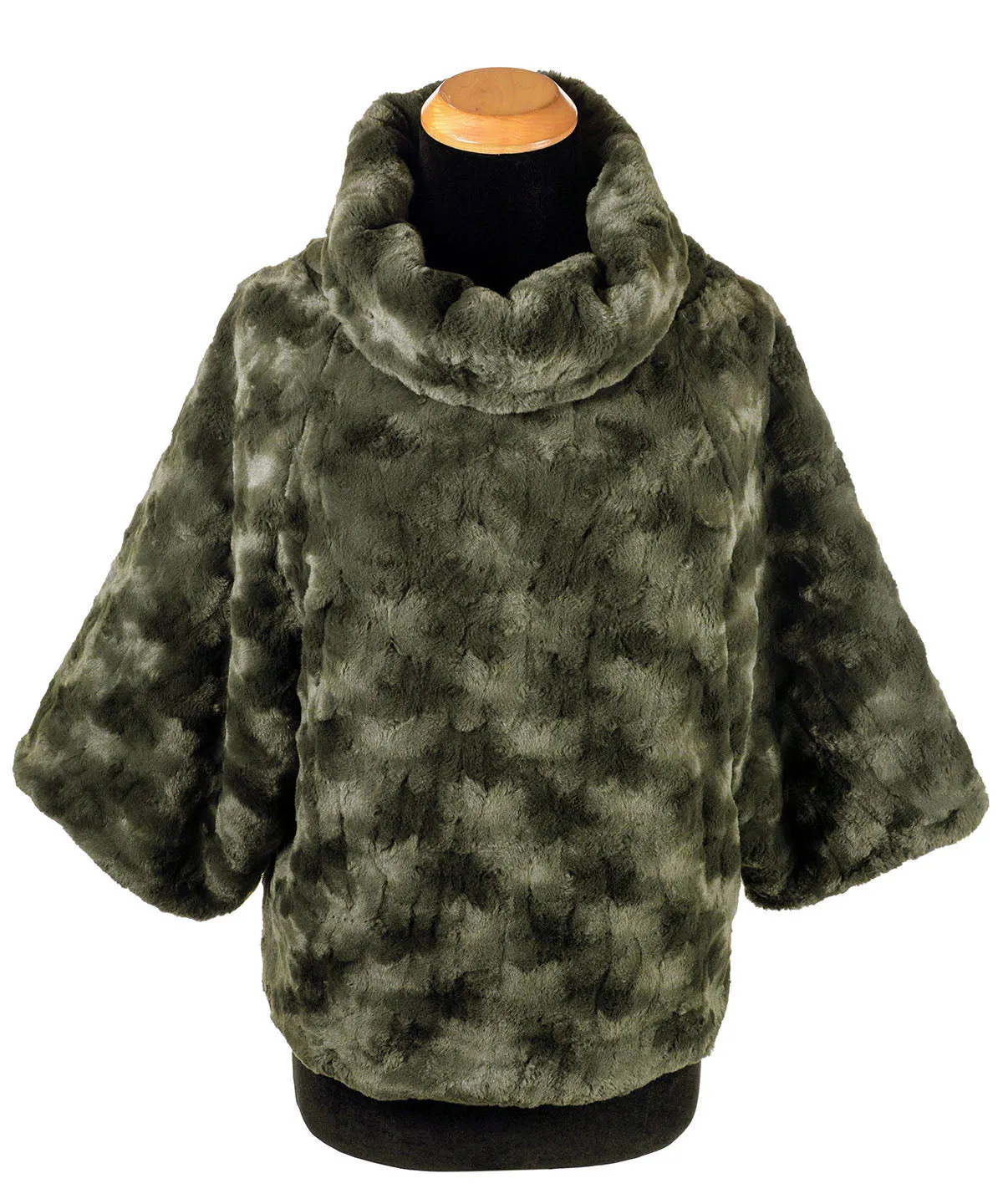 Sweater Top - Cuddly Faux Fur in Army Green