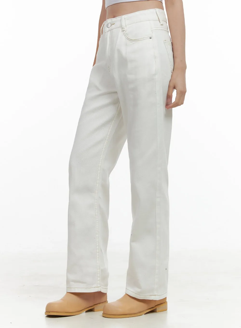 Tailored Fit Solid Cotton Pants OS411