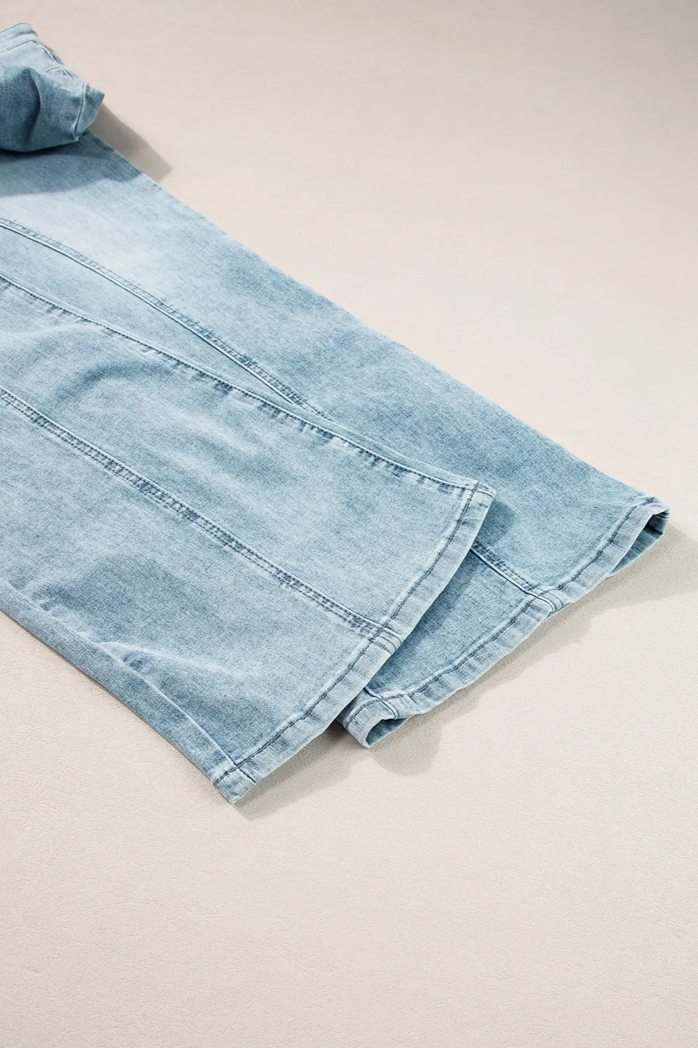 TEEK - High Waist Bootcut Jeans with Pockets