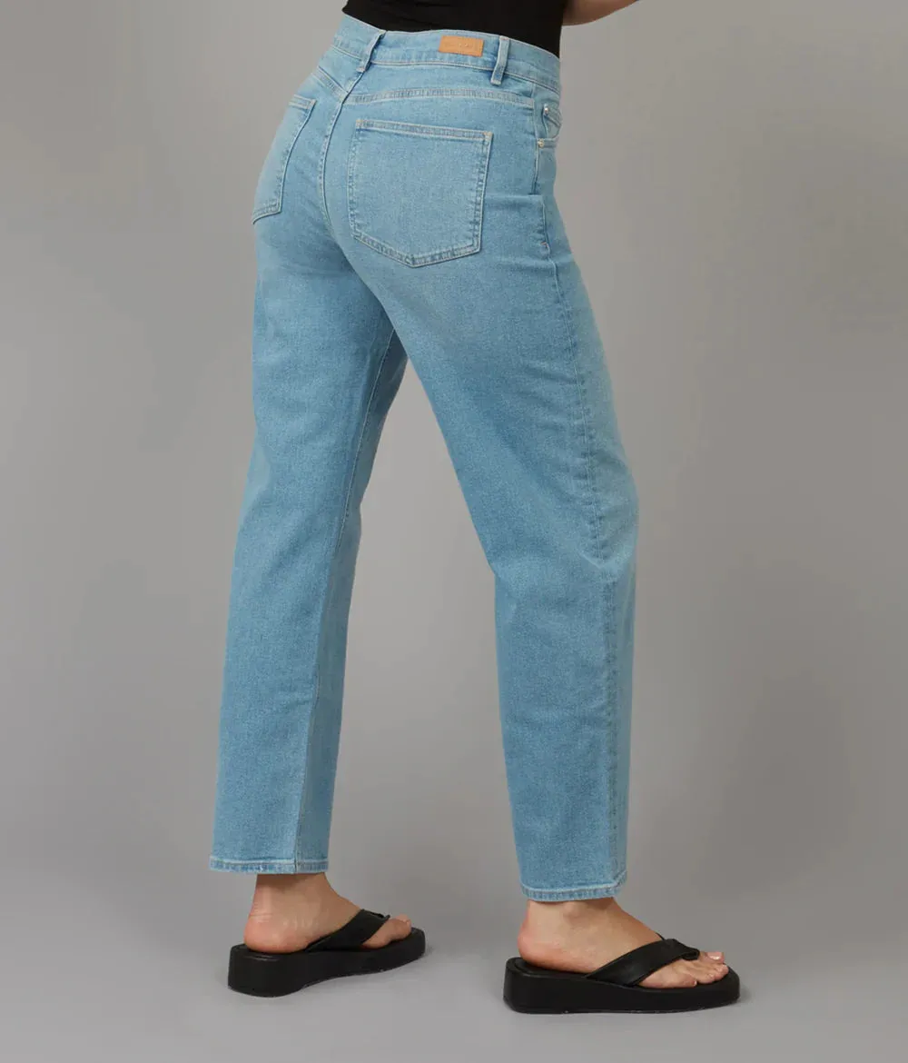 The Baker High Rise Crossover Denim by Lola Jeans - Luster - PLUS