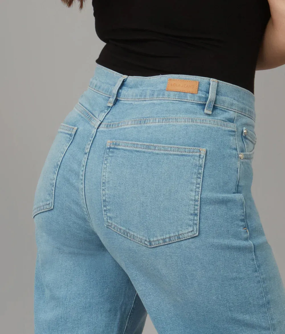 The Baker High Rise Crossover Denim by Lola Jeans - Luster - PLUS