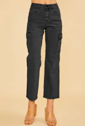 The Bonnie Black Cargo Pants