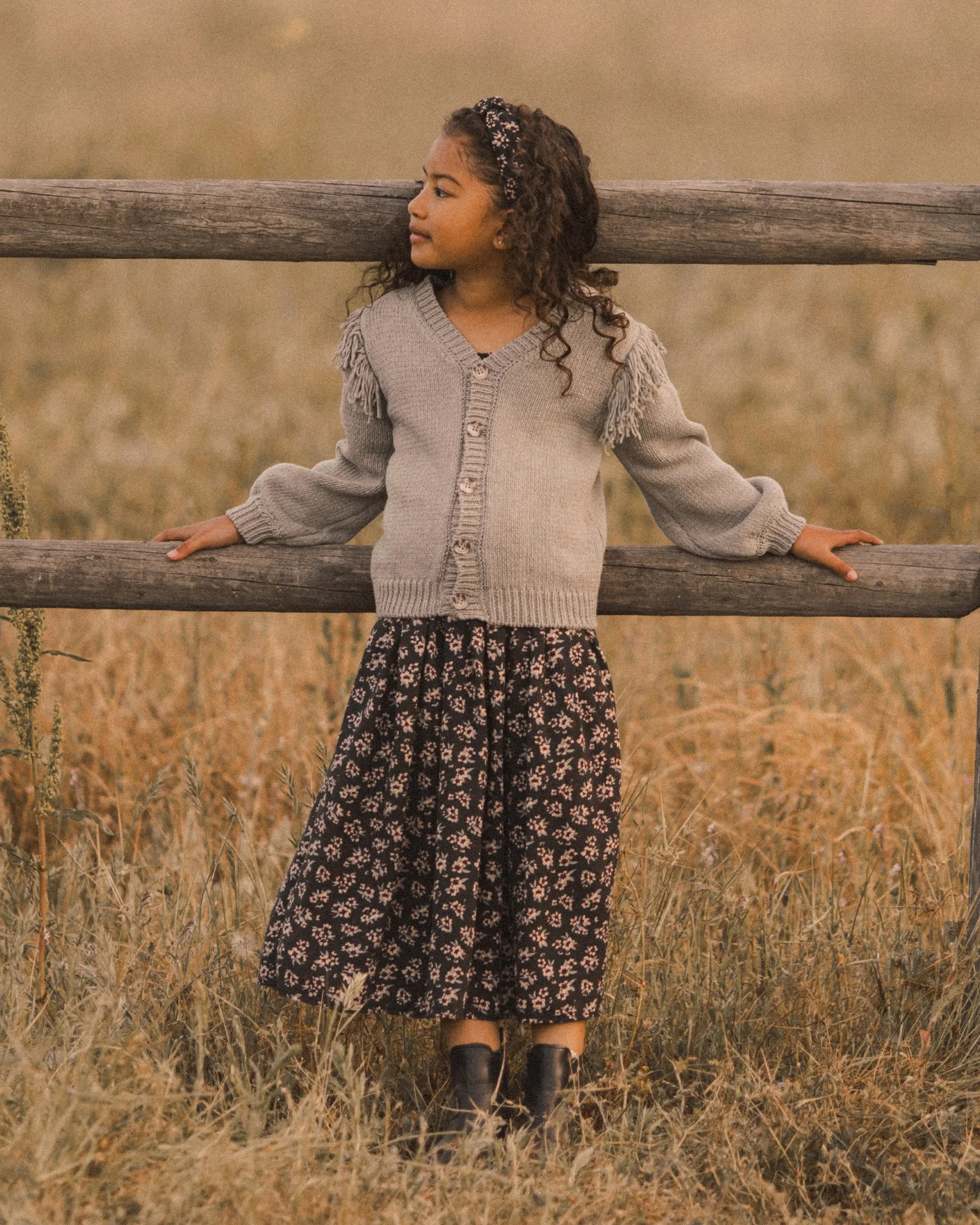 The Fringe Cardigan by Rylee   Cru - Laurel - BABY