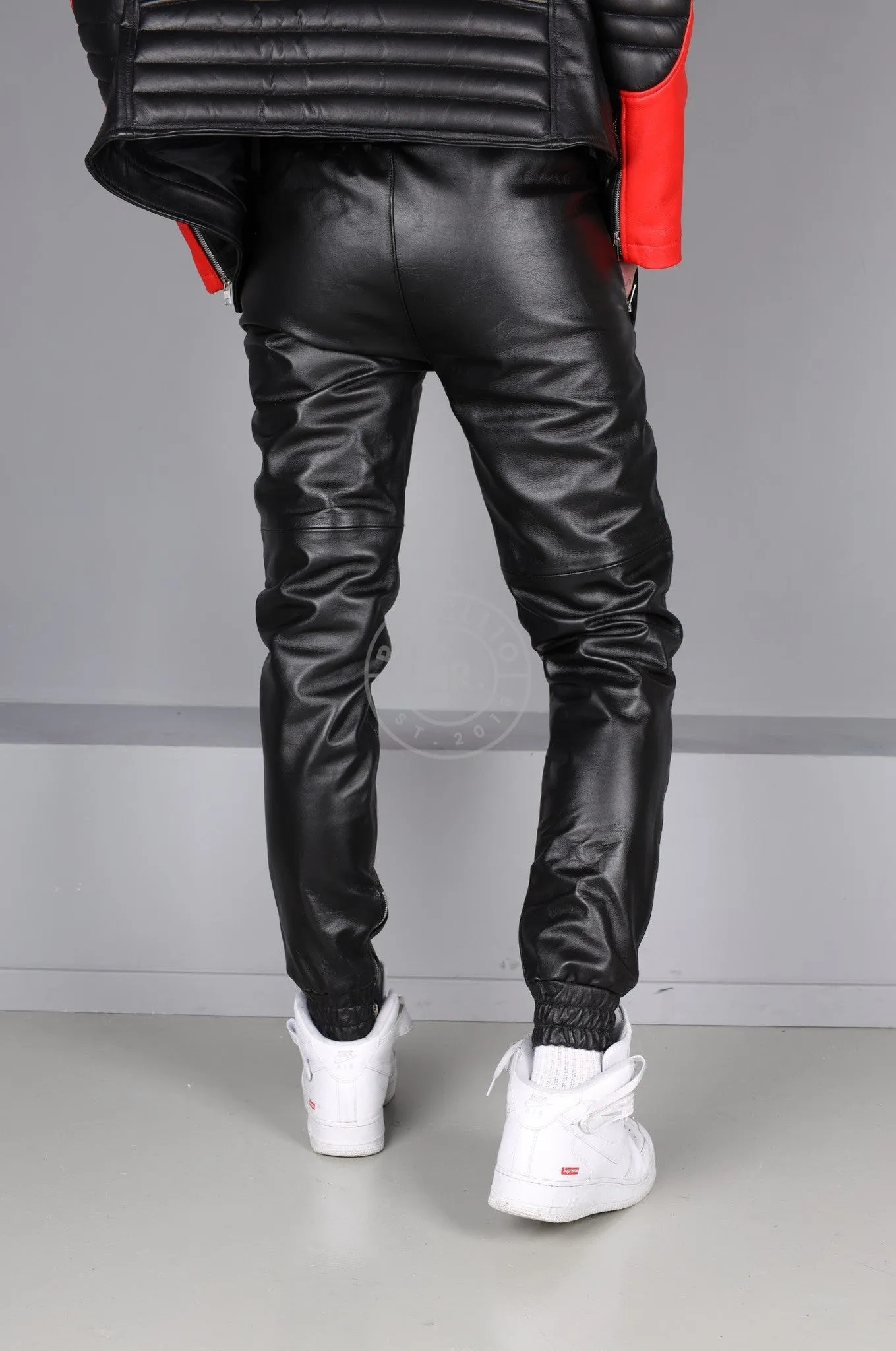 The New Black Leather Tracksuit Pants