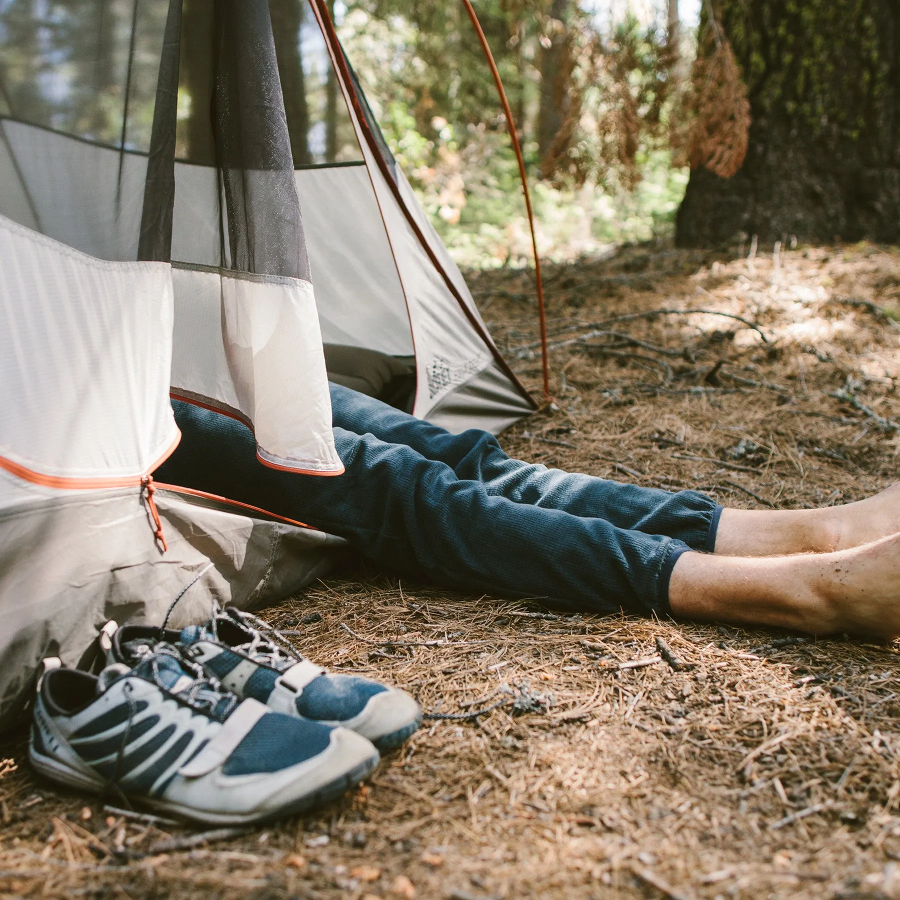 The Pack Pant in Midnight Polartec Fleece