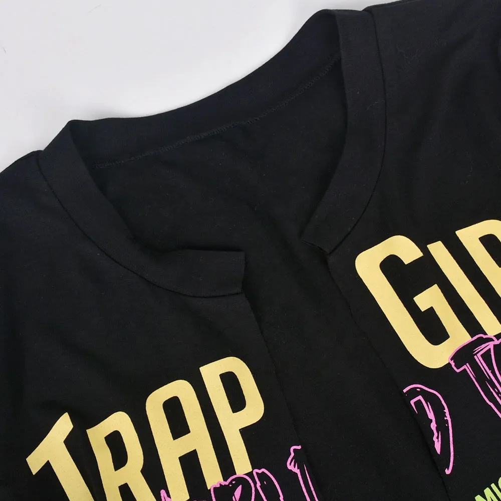 Trap Girls Long Sleeve Crop Top