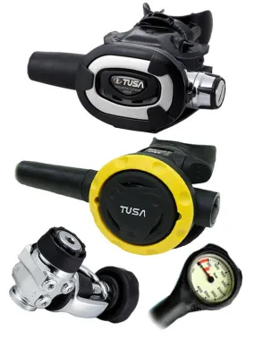 TUSA RS-681 Regulator Set: R-600 / S-81 / SS0001 Octopus & Free Termo Gauge