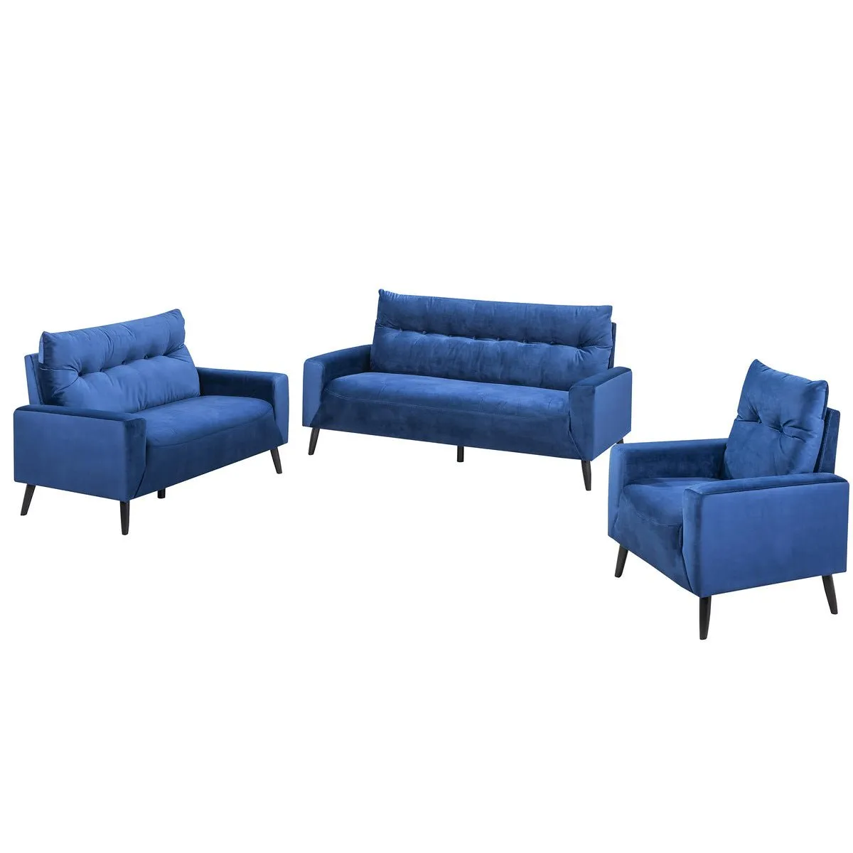 Veronica Blue Collection Loveseat