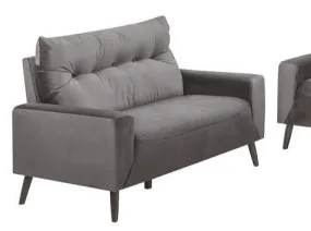 Veronica Collection Loveseat Charcoal Grey