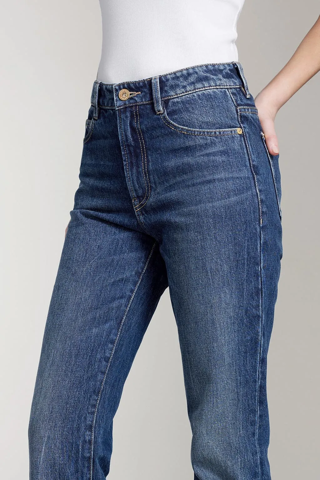 Vintage Flared Jeans In Navy Blue