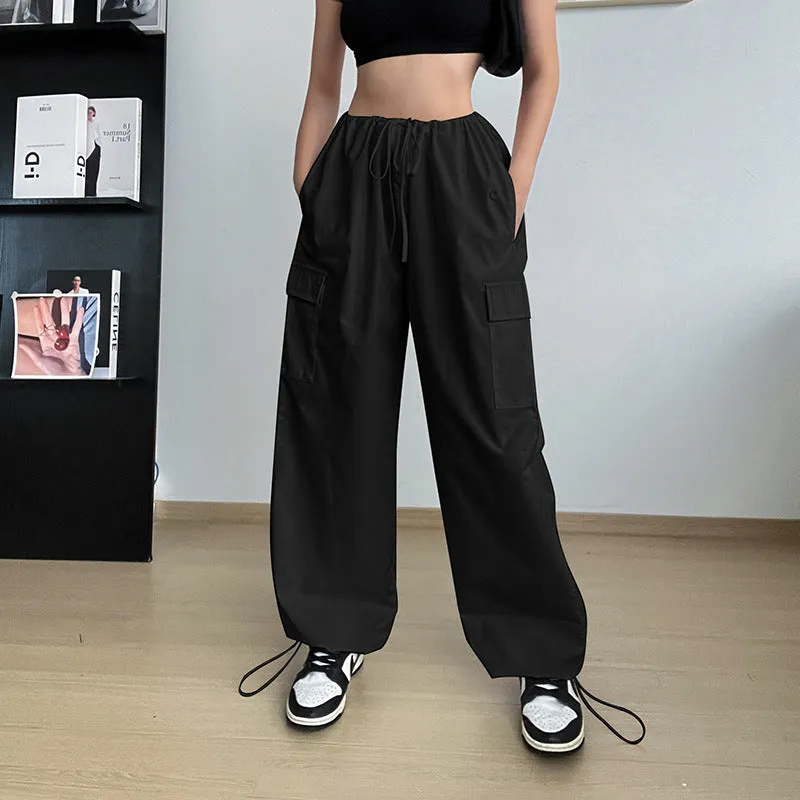 Vintage Plus Size Loose Wide Leg Cargo Pants