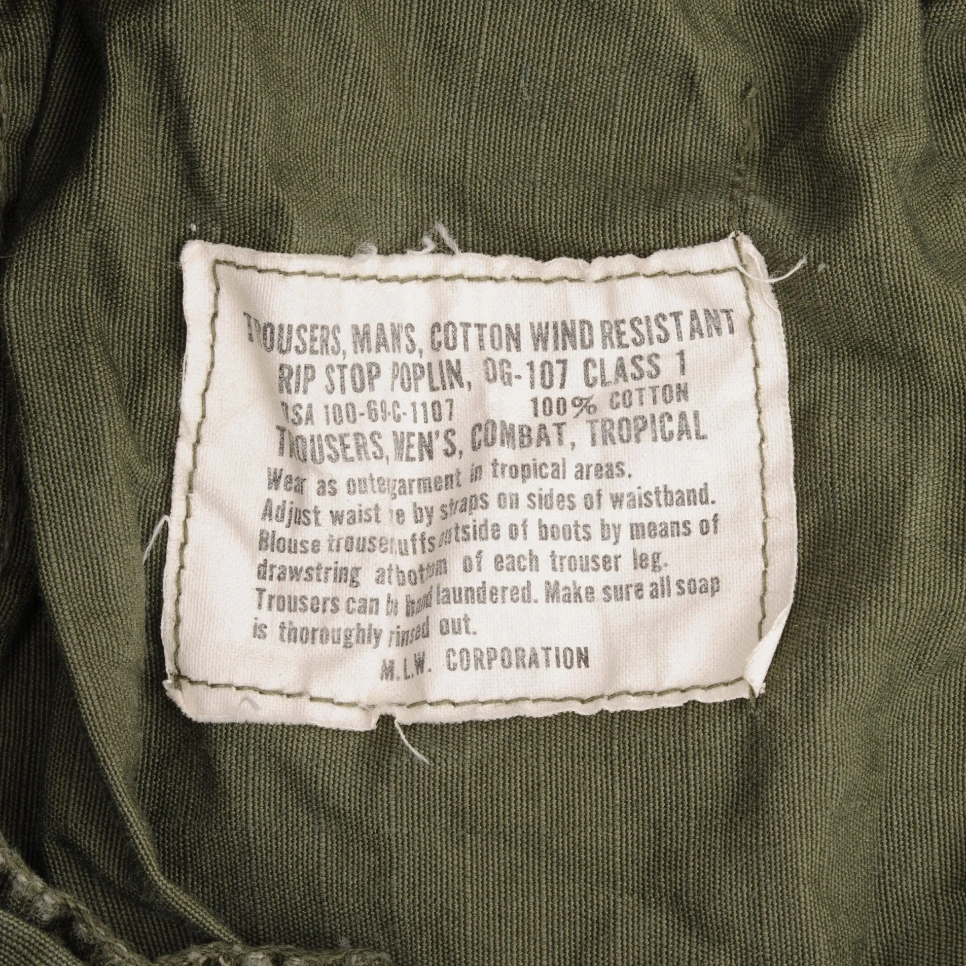 VINTAGE US ARMY TROPICAL COMBAT PANTS 1969 VIETNAM WAR SIZE MEDIUM REG W33 L29