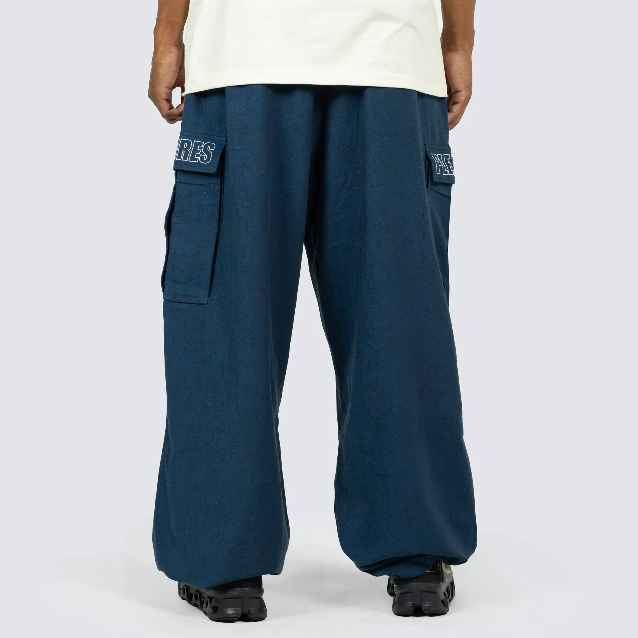 VISITOR WIDE FIT CARGO PANTS (Washed Navy)