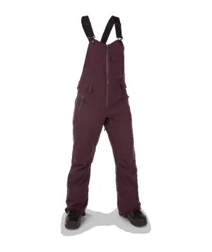 Volcom Swift Bib Overall Black Plum