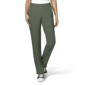 W123 Women's Flat Front Cargo Scrub Pant